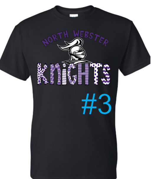 North Webster Knights YOUTH-Long sleeve options