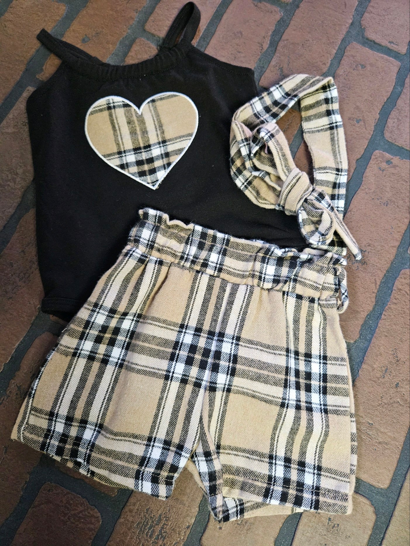 Girls plaid set